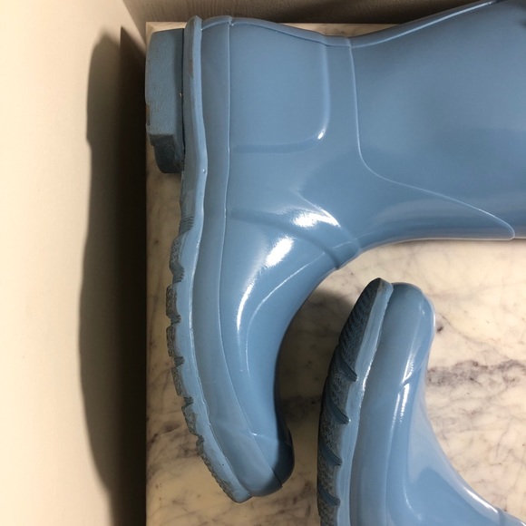 Sky Blue Glossy Hunter Boots - Picture 8 of 8